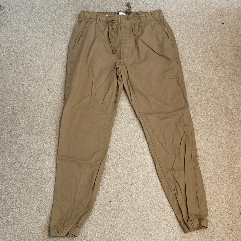 Old Navy, Mens Medium Dark Khaki Built in Flex modern jogger pants